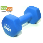 Гантель GO DO в матовой неопреновой оболочке 0,5-5 кг